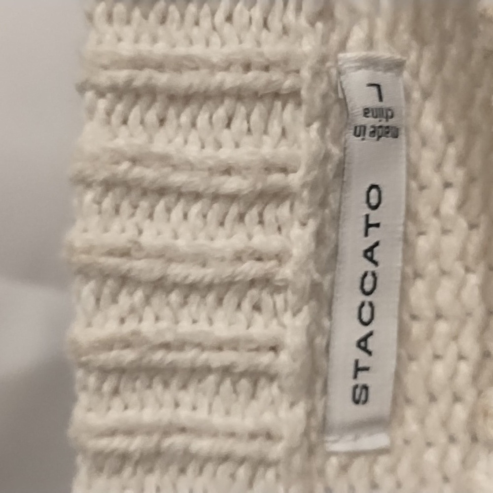 Staccato Cream and Red Patterned Sweater - Picture 4 of 6